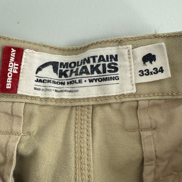 Mountain Khakis Men's Broadway Fit Pants Chinos Tan Beige Khaki Size 33 x 34 - Picture 4 of 12